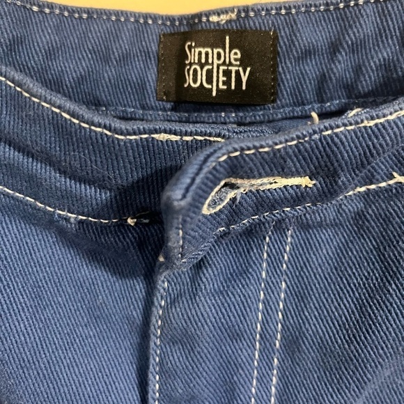 Simple Society Wide Leg Carpenter Jeans Size 11/30 Skater Retro Hipster Grunge - Picture 3 of 9